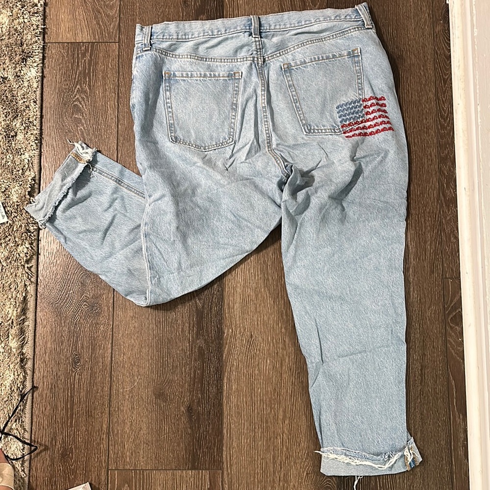 American Flag Button Fly Jeans